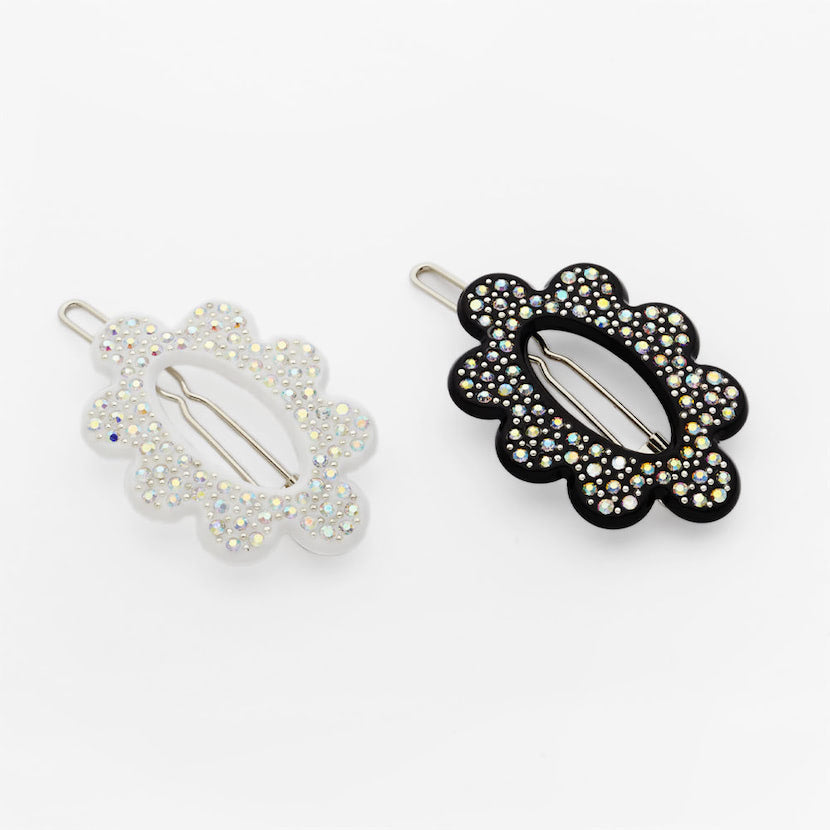Delilah Clips White/Black