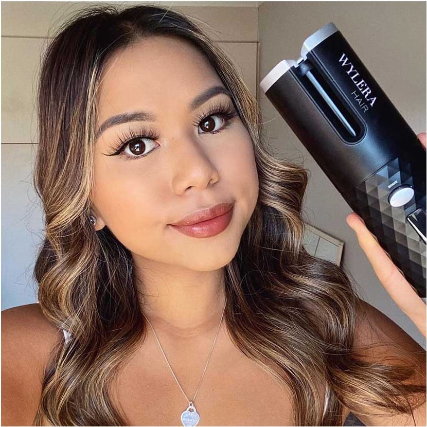Cordless Automatic Dreamwave Hair Curler - Black Onyx