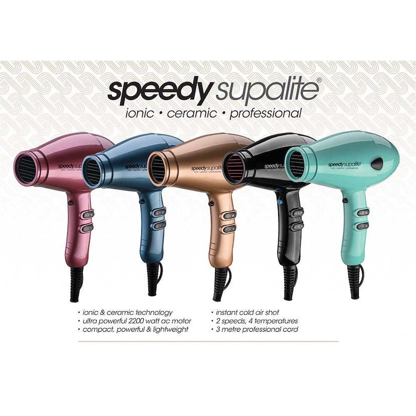 Supalite Ceramic Black Dryer & Brush Pack
