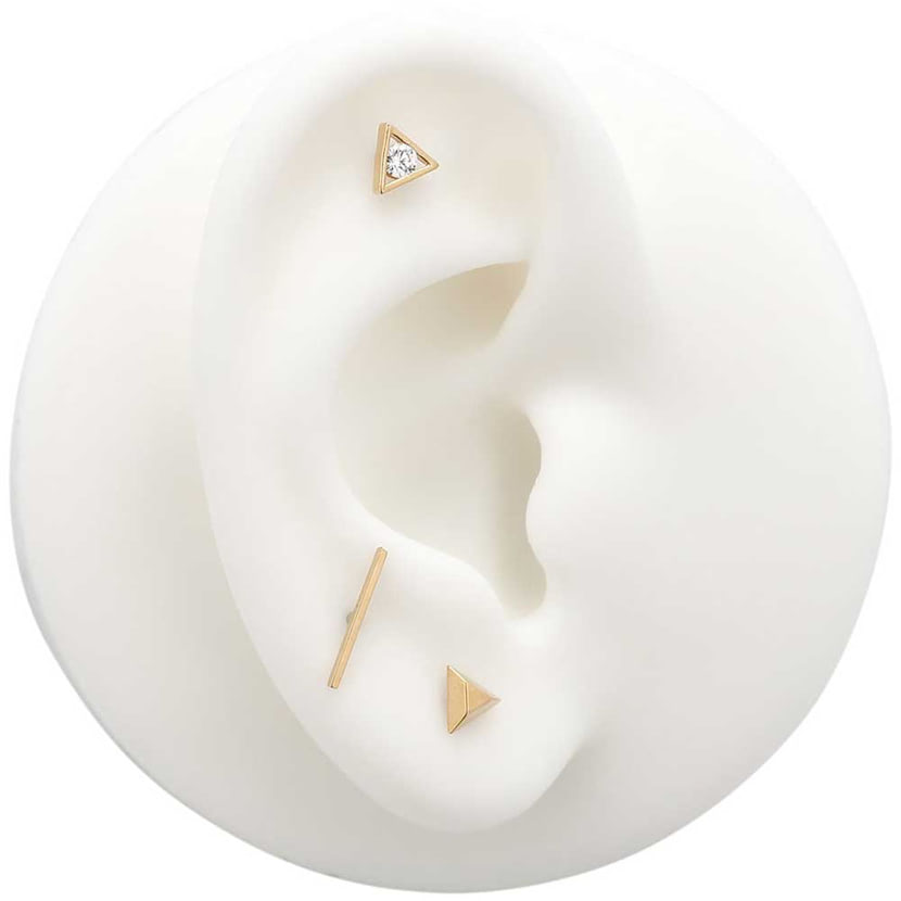 14Kt Gold Bar Earring - 6mm Labret