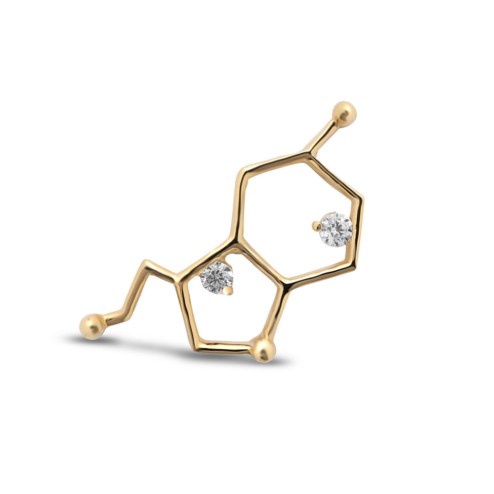 14Kt Gold Jewelled Serotonin Earring - 6mm Labret