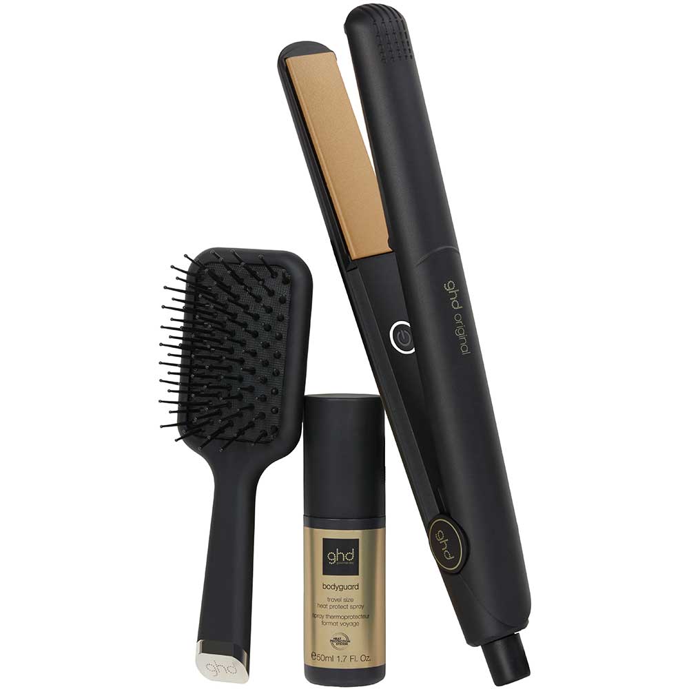 Original Hair Straightener with Free Heat Protectant and Paddle Brush