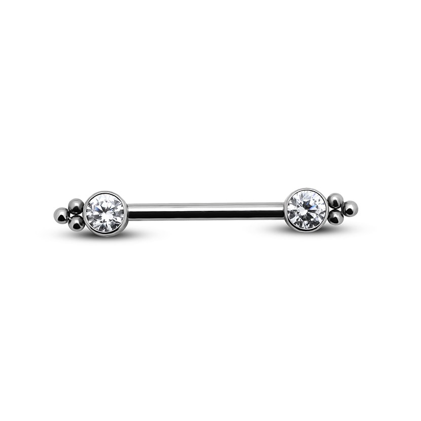 Titanium Nipple Cluster Bar - 1.6mm X 14mm