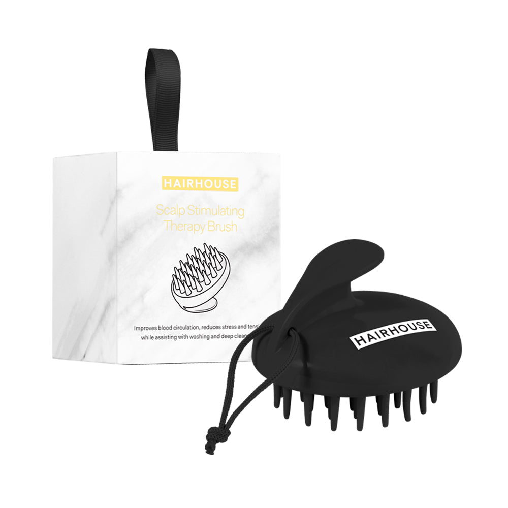 Scalp Stimulating Therapy Brush - Black