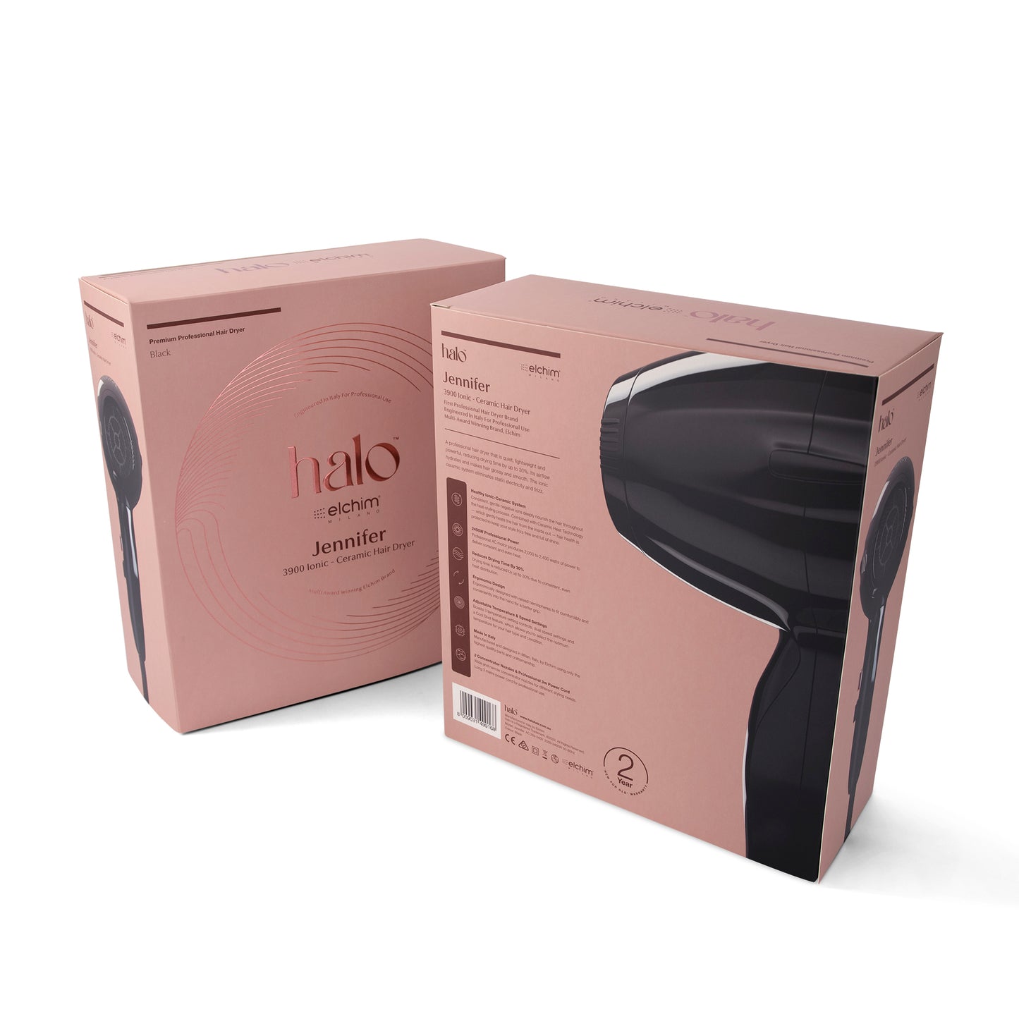 by Elchim Jennifer 3900 Ionic-Ceramic Hair Dryer - Black