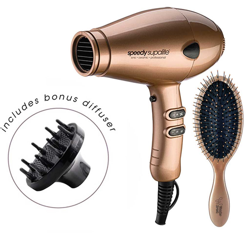Supalite Ceramic Gold Dryer & Brush Pack