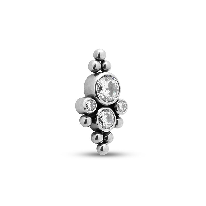 Titanium Internal Lab Cluster Earring - 8mm Labret
