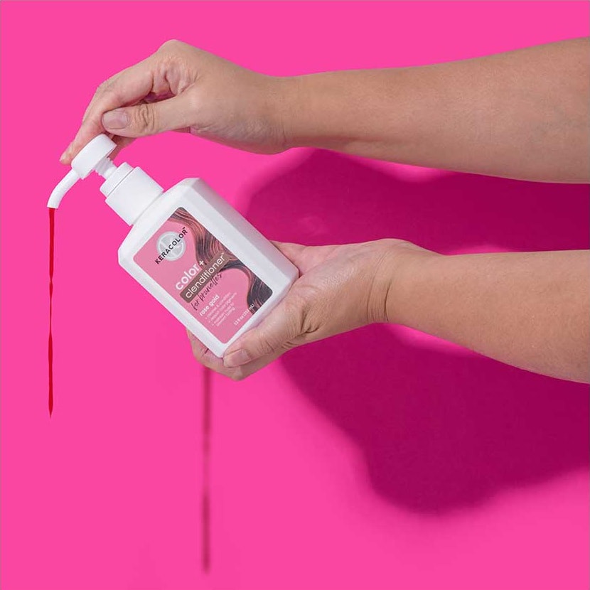 Keracolor Colour + Clenditioner for Brunettes Rose Gold  355ml