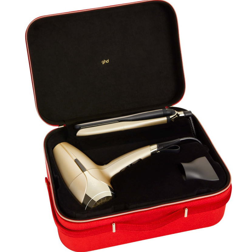 Deluxe Gift Set Platinum+ Straightener & Helios Dryer in Champagne Gold