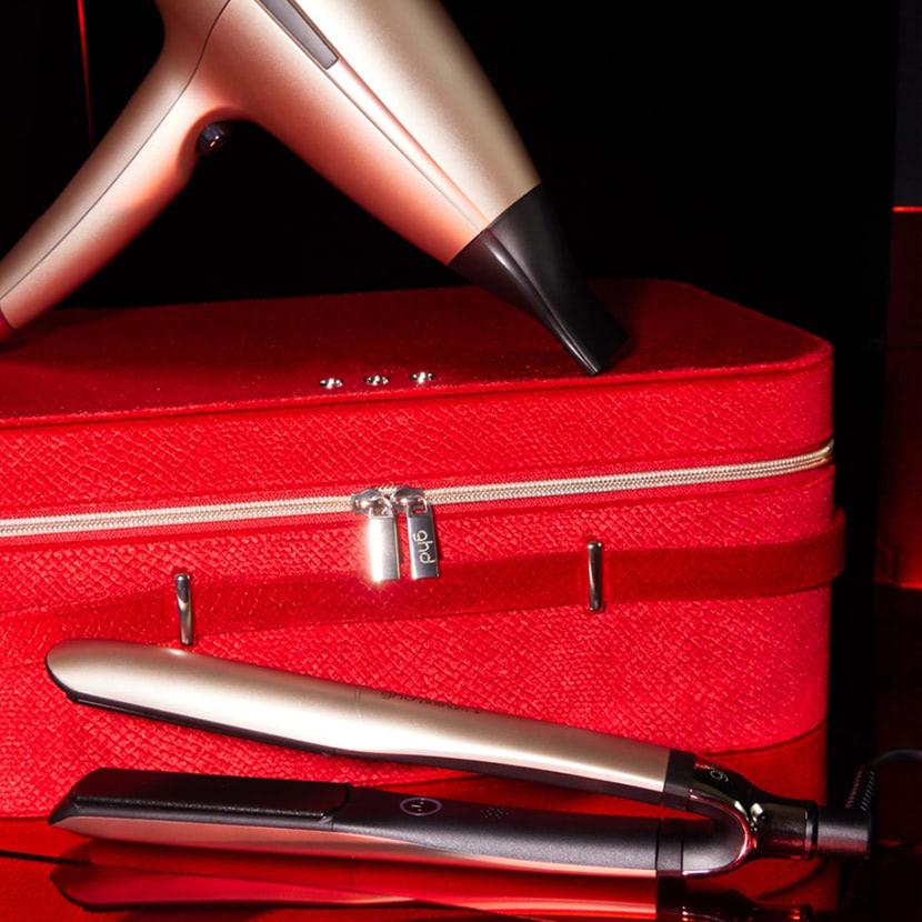 Deluxe Gift Set Platinum+ Straightener & Helios Dryer in Champagne Gold