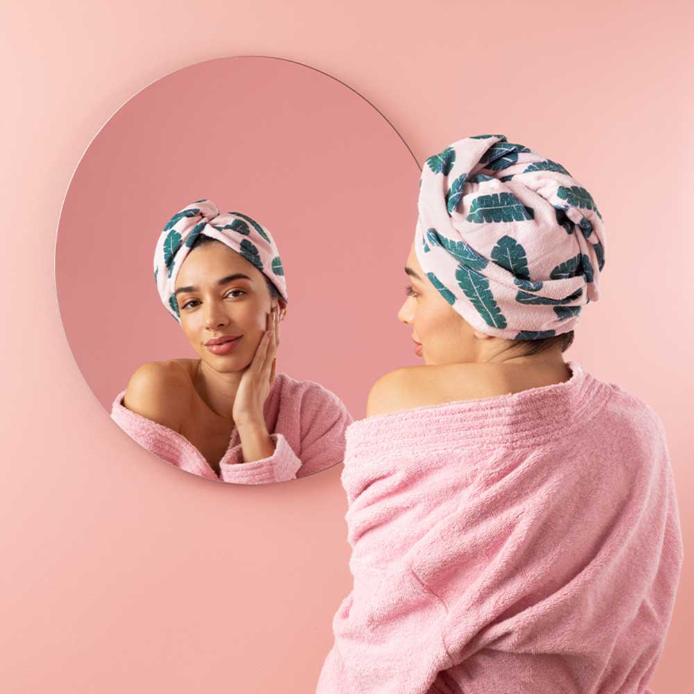 Microfibre Towel Wrap 1.0 (Leaf Print)