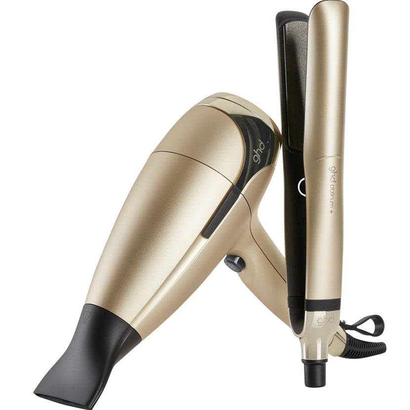 Deluxe Gift Set Platinum+ Straightener & Helios Dryer in Champagne Gold