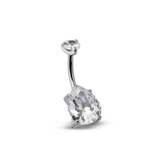 Titanium Internal Tear Drop Navel Bar - 1.6 X 10mm