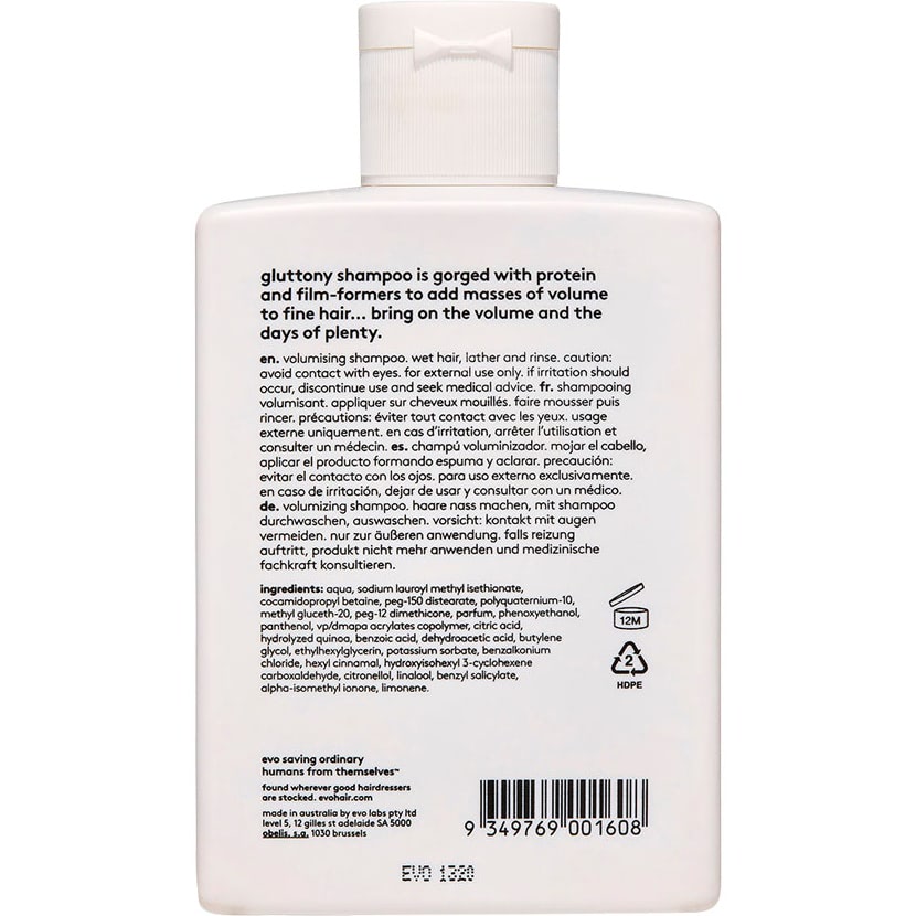 Gluttony Volumising Shampoo 300ml